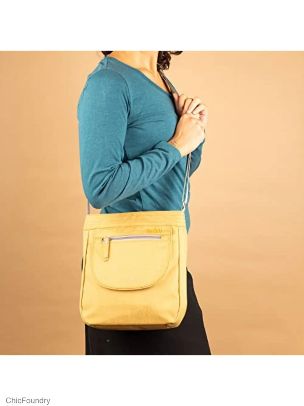 Eco-Friendly RFID Blocking Travel Crossbody Bag with Multiple Pockets